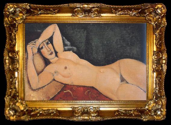 framed  Amedeo Modigliani Recling Nude with Arm Across Her Forehead (mk39), ta009-2
